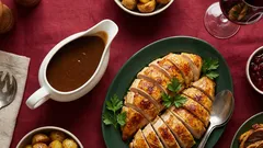 One Pan, Two Dishes: Chicken Wings for Dinner and Gravy for the Holiday Table